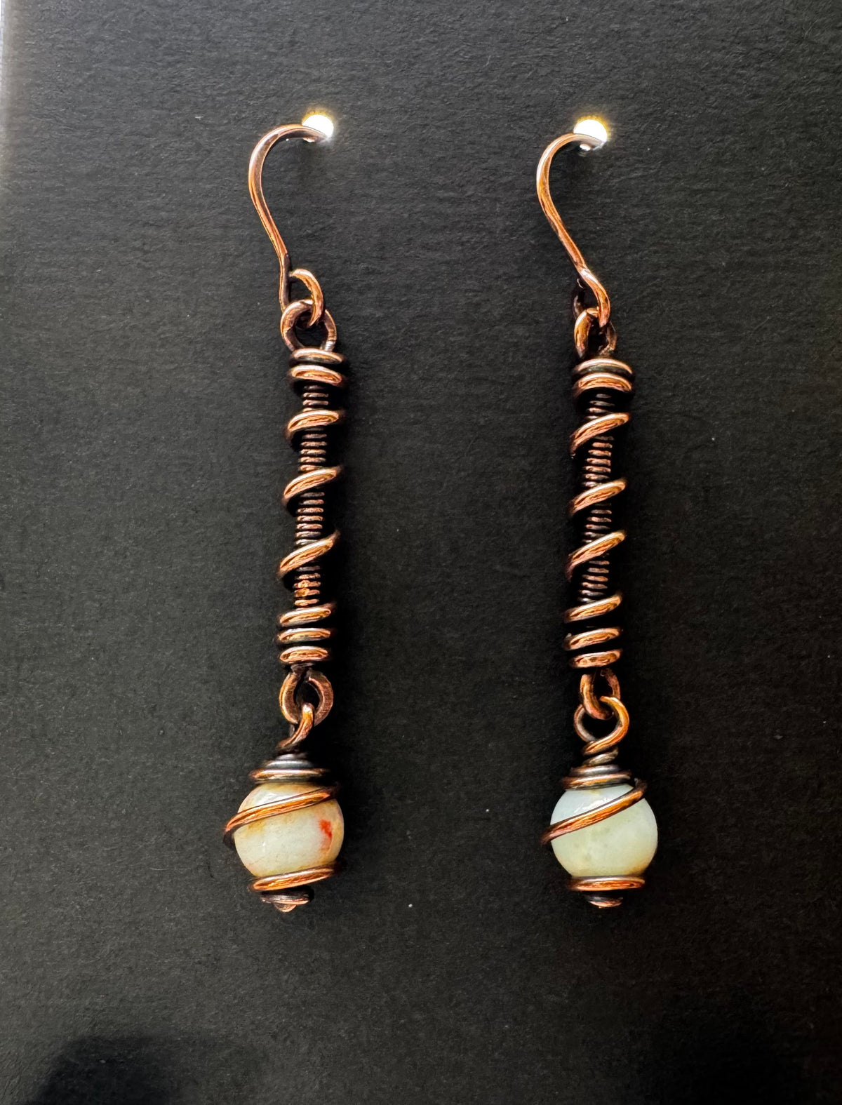 Copper Mystic Vine in Amethyst, Turquoise, Garnet Color Crystal, Jadeite and Blue Imperial Jasper