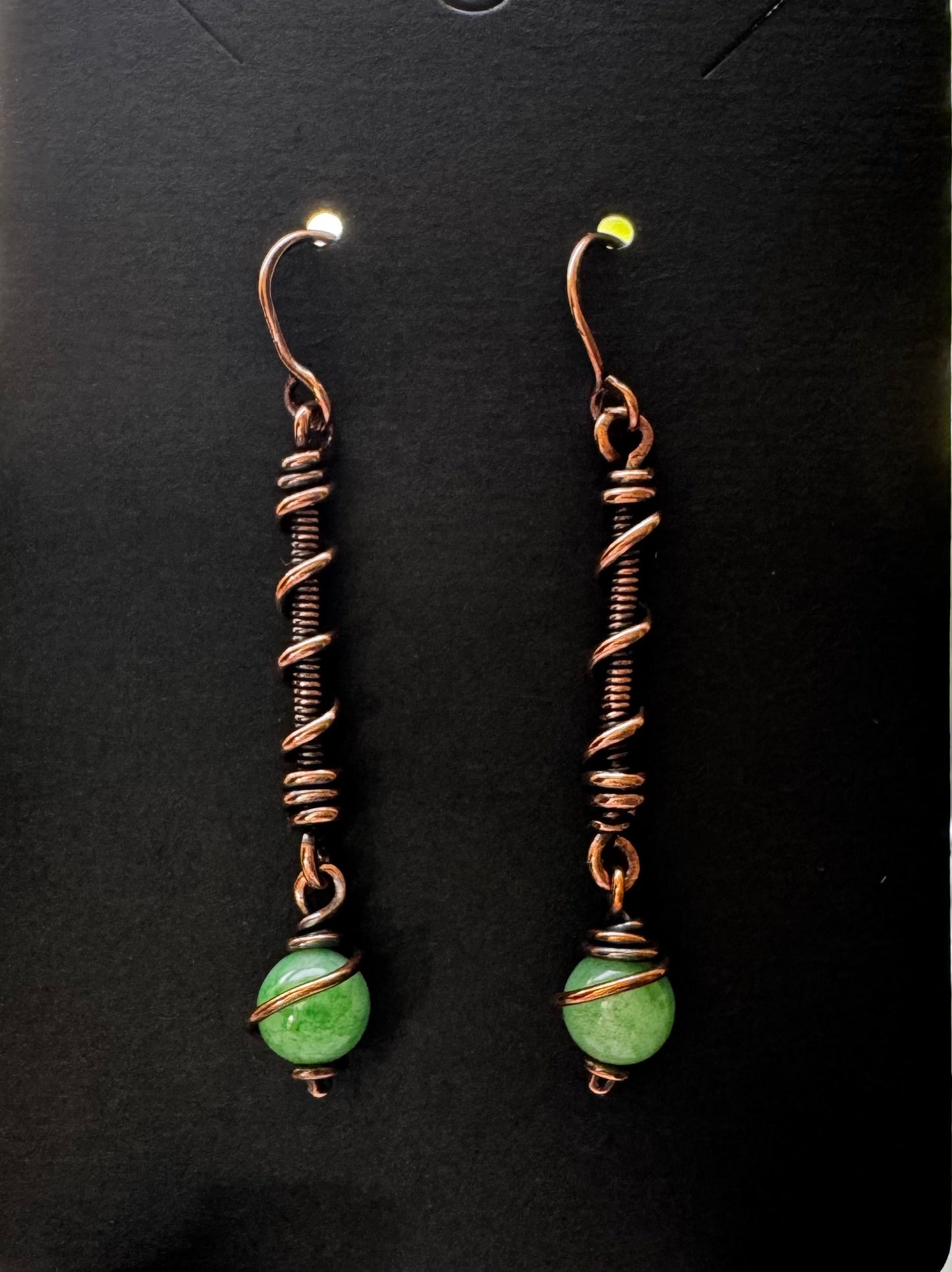 Copper Mystic Vine in Amethyst, Turquoise, Garnet Color Crystal, Jadeite and Blue Imperial Jasper