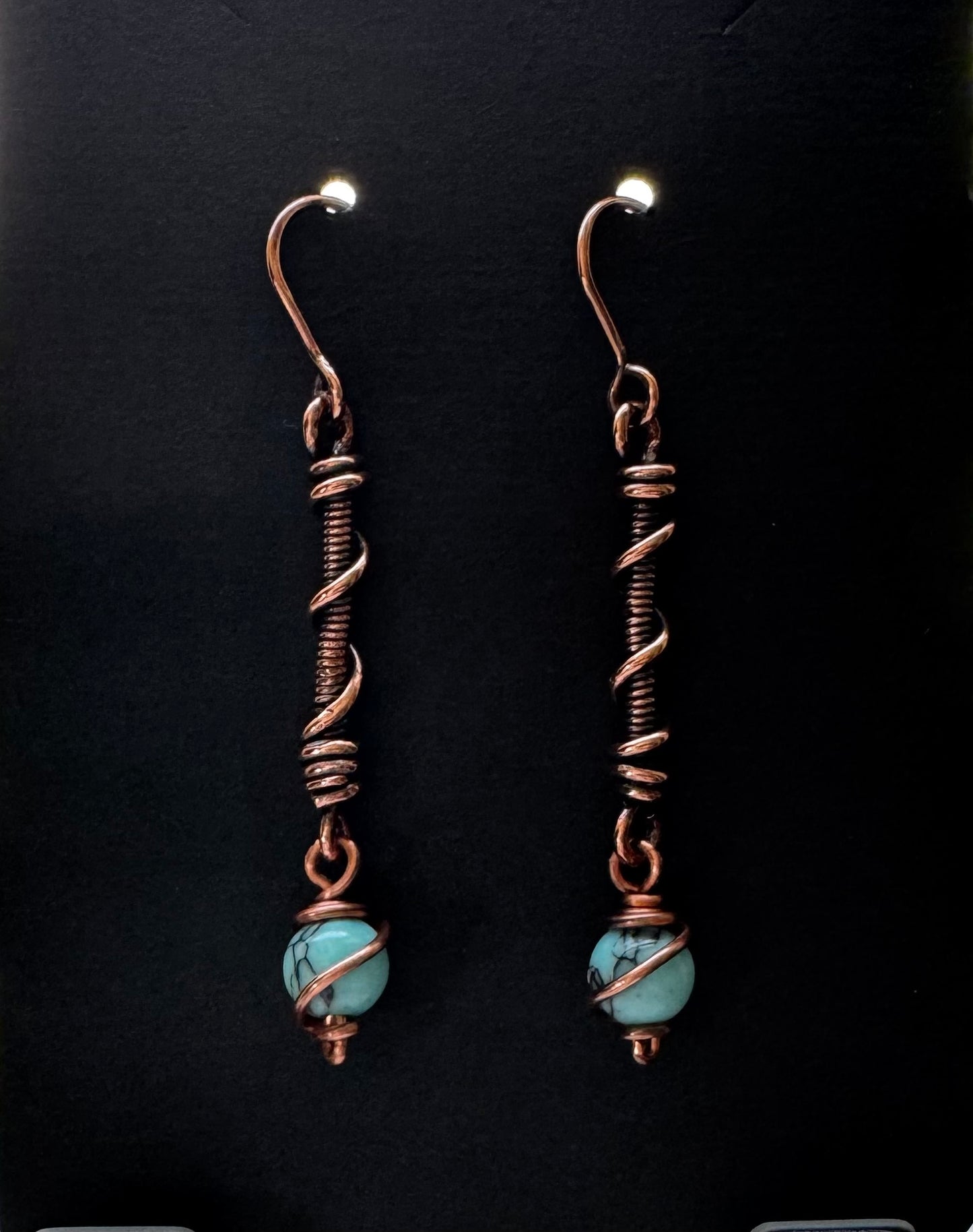 Copper Mystic Vine in Amethyst, Turquoise, Garnet Color Crystal, Jadeite and Blue Imperial Jasper