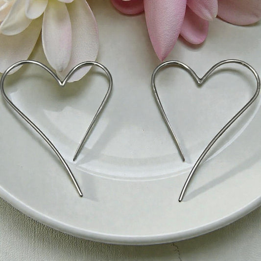 Sterling Silver Hoop Heart